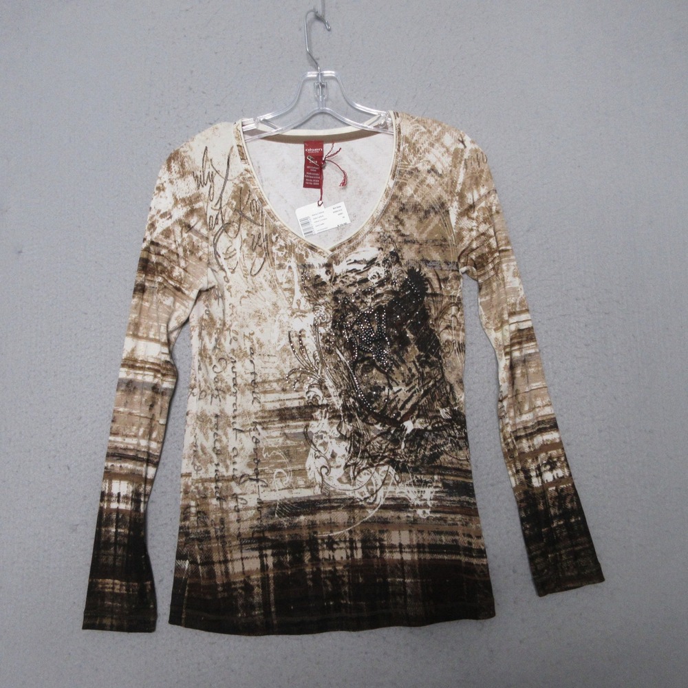 Olsen Europe Top Y2K 90s Fitted Script Eurocore Indie Embellished Fairy Grunge